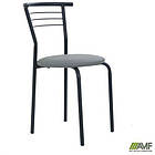 Стілець Маркос чорний Шкірозамінник сiрий, фото 6