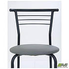 Стілець Маркос чорний Шкірозамінник сiрий, фото 10