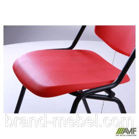 Стілець Рольф чорний пластик червоний, фото 1