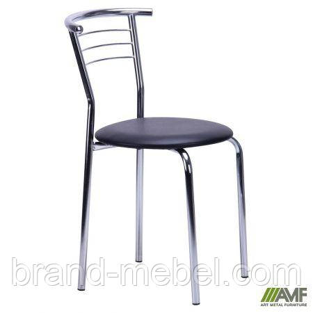 Стілець Маркос хром Шкірозамінник чорний, фото 1