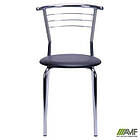 Стілець Маркос хром Шкірозамінник чорний, фото 3