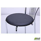 Стілець Ванеса хром Шкірозамінник чорний, фото 3