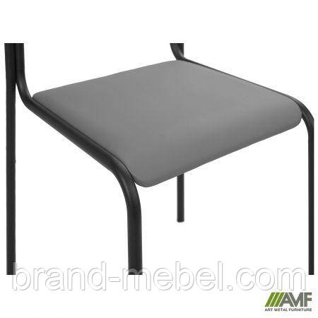 Стілець Аскона чорний Шкiрзам сірий, фото 1