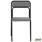 Стілець Аскона чорний Шкiрзам сірий, фото 6