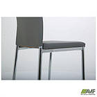 Стілець Сицилія хром Шкірозамінник сiрий, фото 2