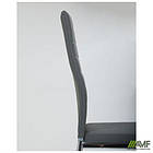 Стілець Сицилія хром Шкірозамінник сiрий, фото 3