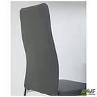 Стілець Сицилія хром Шкірозамінник сiрий, фото 4