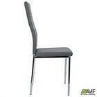 Стілець Сицилія хром Шкірозамінник сiрий, фото 8