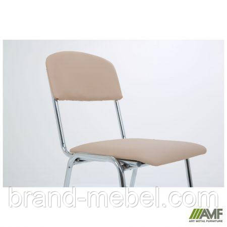 Стілець Майстер хром Шкірозамінник бежевий, фото 1