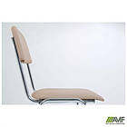 Стілець Майстер хром Шкірозамінник бежевий, фото 2