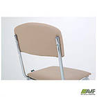 Стілець Майстер хром Шкірозамінник бежевий, фото 3