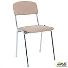 Стілець Майстер хром Шкірозамінник бежевий, фото 5