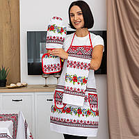 Кухонний набір "Буковина" (червона) 4 предмета