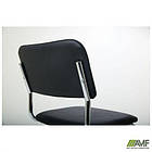 Стілець Квест хром Шкірозамінник чорний, фото 3