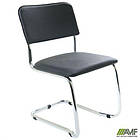 Стілець Квест хром Шкірозамінник чорний, фото 5