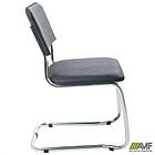 Стілець Квест хром Шкірозамінник чорний, фото 8