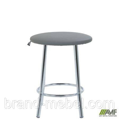 Табурет Таллі хром Шкірозамінник сірий, фото 1