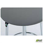 Табурет Таллі хром Шкірозамінник сірий, фото 3