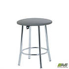 Табурет Таллі хром Шкірозамінник сірий, фото 5