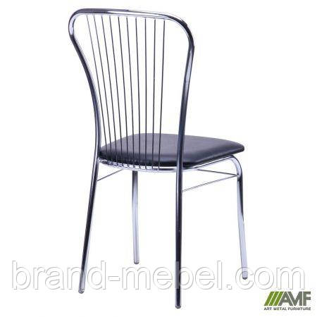 Стілець Цезар хром Шкірозамінник чорний, фото 1