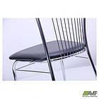 Стілець Цезар хром Шкірозамінник чорний, фото 2
