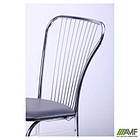 Стілець Цезар хром Шкірозамінник чорний, фото 3