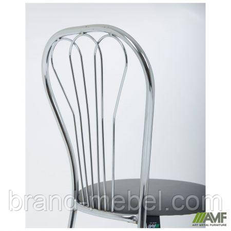 Стілець Ванеса хром Шкірозамінник сiрий, фото 1