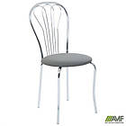 Стілець Ванеса хром Шкірозамінник сiрий, фото 6