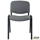 Стілець Ізо чорний Шкірозамінник сiрий, фото 7