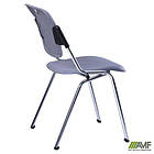 Стілець Рольф хром пластик сірий, фото 9