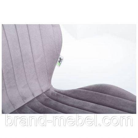 Стілець Lily чорний/вельвет сірий, фото 1