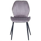 Стілець Lily чорний/вельвет сірий, фото 6