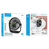 Вентилятор настільний акумуляторний HOCO DF12, чорний, фото 5