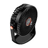 Вентилятор настільний акумуляторний HOCO DF12, чорний, фото 2