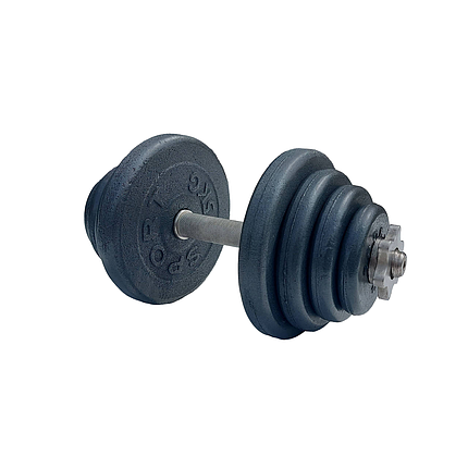 Гантель металева розбірна з покриттям розбірна гантель для тренувань гантель для дому GoodLift 24 кг, фото 2