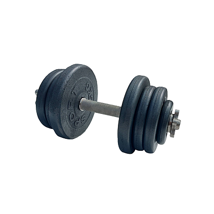 Гантель металева розбірна з покриттям розбірна гантель для тренувань гантель для дому GoodLift 26 кг, фото 2