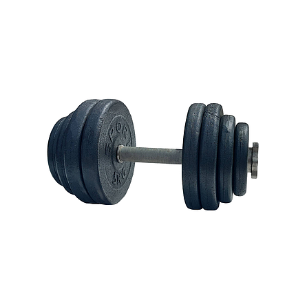 Гантель металева розбірна з покриттям розбірна гантель для тренувань гантель для дому GoodLift 32 кг, фото 2