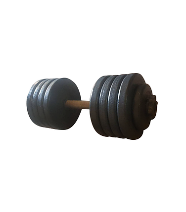 Гантель металева розбірна з покриттям розбірна гантель для тренувань гантель для дому GoodLift 47 кг, фото 2