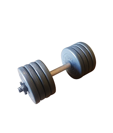 Гантель металева розбірна з покриттям розбірна гантель для тренувань гантель для дому GoodLift 43 кг, фото 3