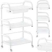 Візок косметичний металевий, мобільний столик для салону краси ST019