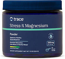 Trace Minerals Stress-X Magnesium / Магній підтримка при стресі смак лимон-лайм 224 г