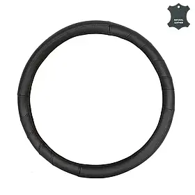 Чохол на кермо з натуральної шкіри "М" (37-38см) чорний Elegant 105751