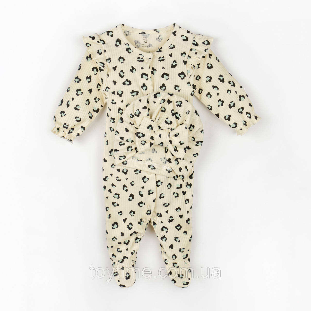 Комплект чоловічок з шапочкою для дівчинки Leo, фото 1