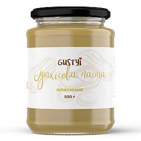Арахісова паста, класична, ТМ Gustyi, 500г