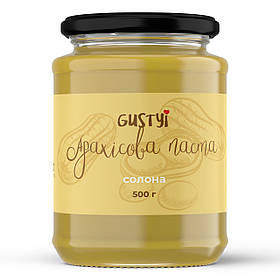 Арахісова паста, з морською сіллю, ТМ Gustyi, 500г