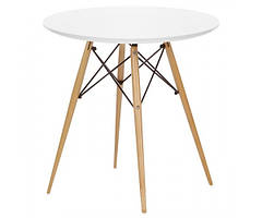 Стіл Тауер Вуд круглий д. 80 см білий