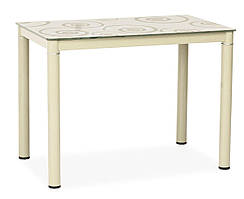 Стіл DAMAR крем/крем каркас 100X60