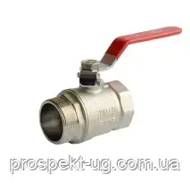 Кран Ду20 (3/4") кульовий латунний нікель важіль різьбовий В-З, фото 1