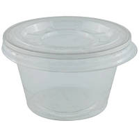 Склянка десертна 200 мл із плоскою кришкою (10 шт.)