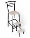 Стілець стремянка барний зі спинкою 73 см чорний/аляска, фото 3